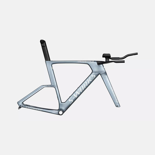 Specialized shiv tt S-Works module gloss glacial metallic / red to gold pearl edge fade / metallic white silver m-Goodwynn's