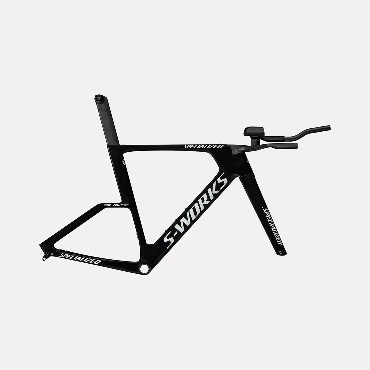 Specialized shiv tt S-Works module gloss tarmac black / metallic white silver s