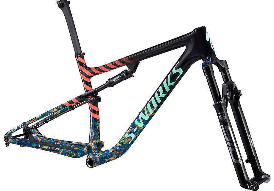 Specialized epic S-Works frmset gloss carbon/cobalt marble/brassy yellow marble/vivid coral/oasis m-Goodwynn'sGoodwynn's