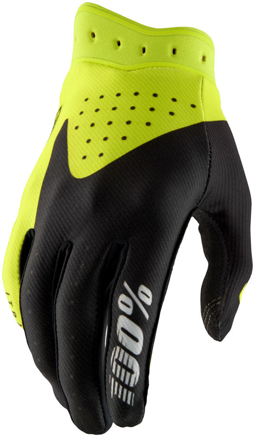 100% Itrack Gloves - Black/Fluo Yellow Large-Goodwynn'sGoodwynn's