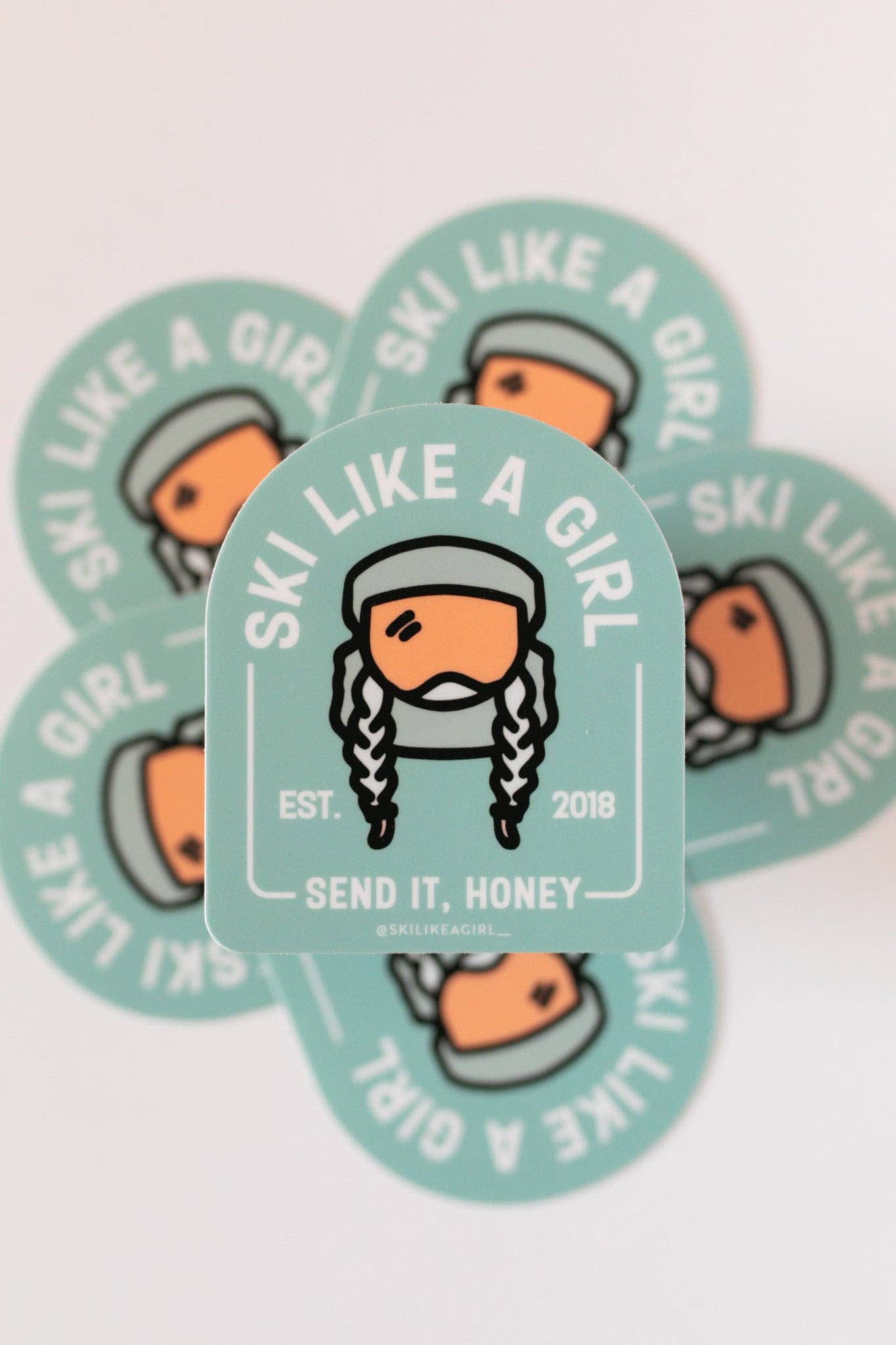 Ski Like a Girl - Ski Like a Girl Arch Sticker – Blorange