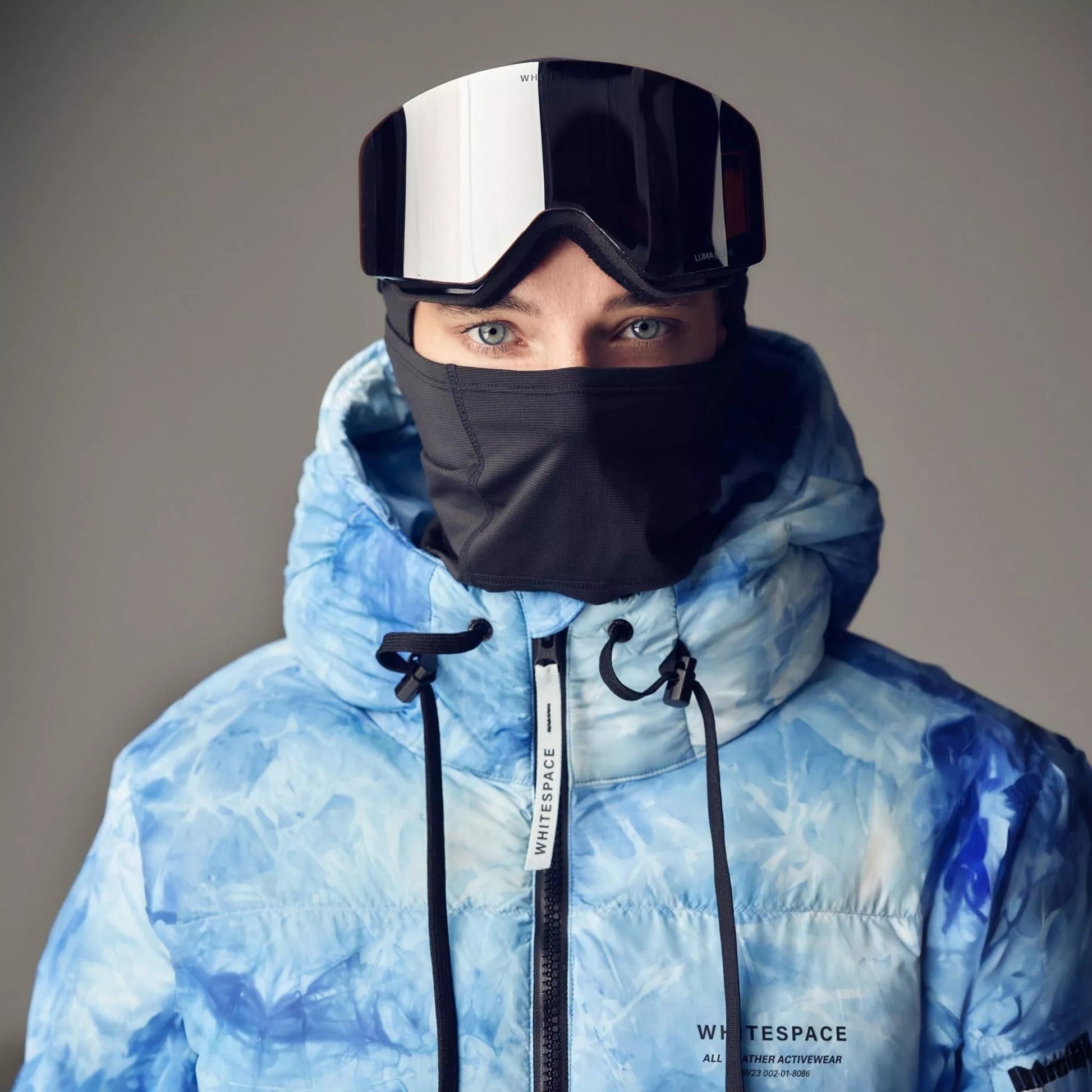 Cropped Puffer Jacket - Sky Blue Tie Dye-Goodwynn'sGoodwynn's