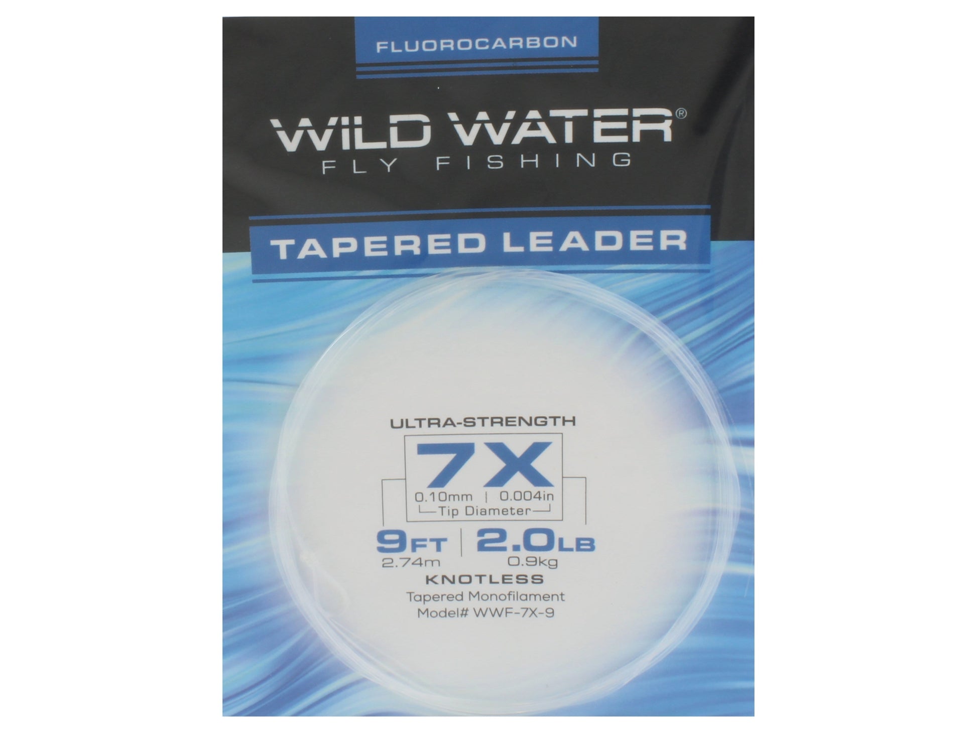 Wild Water Fly Fishing Fluorocarbon Leader 7X, 9', 3 Pack-Goodwynn'sGoodwynn's