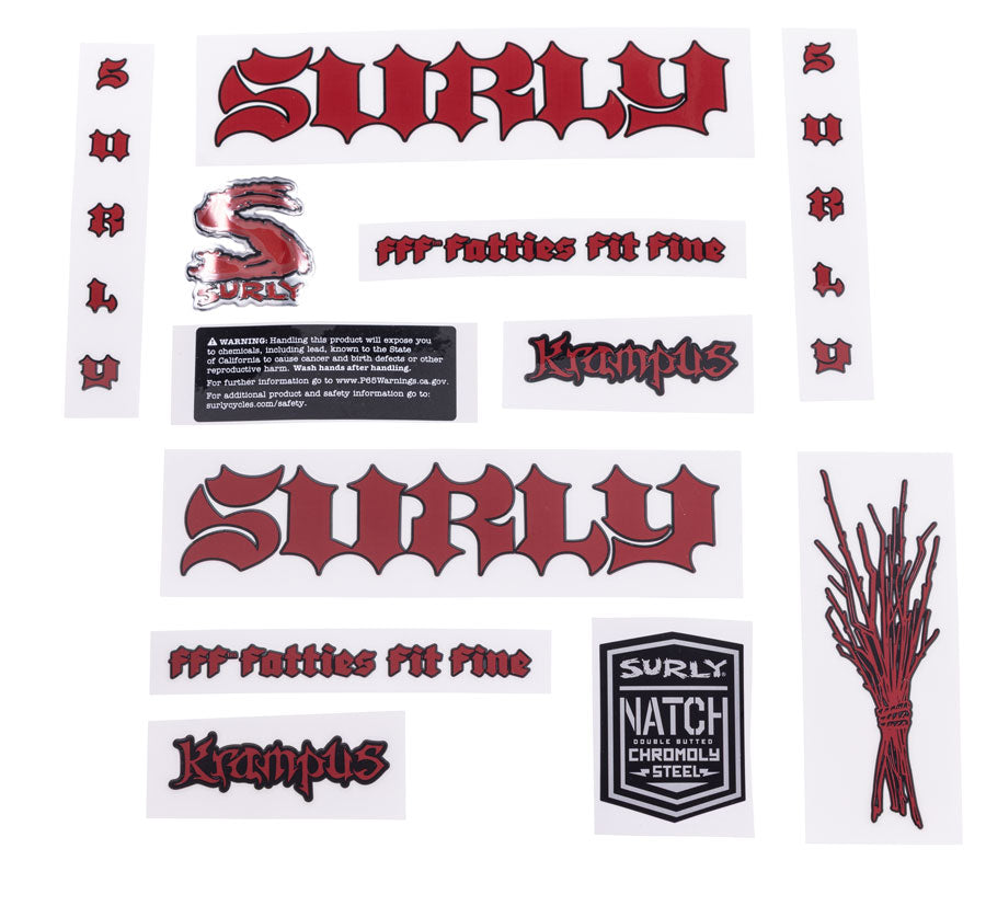 Surly Krampus Frame Decal Set - Pink-Goodwynn'sGoodwynn's