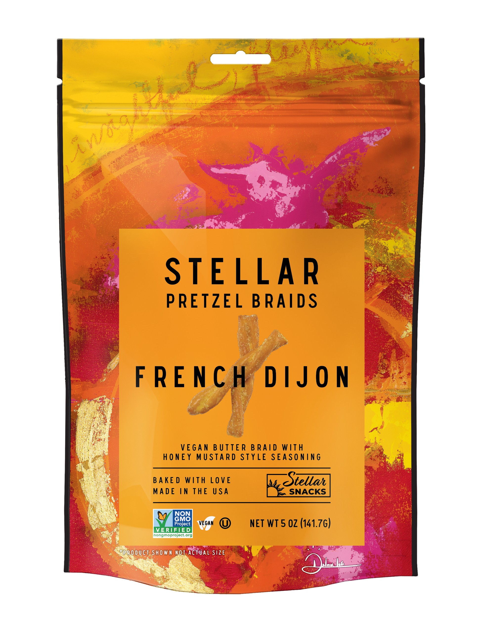 Stellar Snacks - Stellar Pretzel Braids- French Dijon- 5oz-Goodwynn'sGoodwynn's