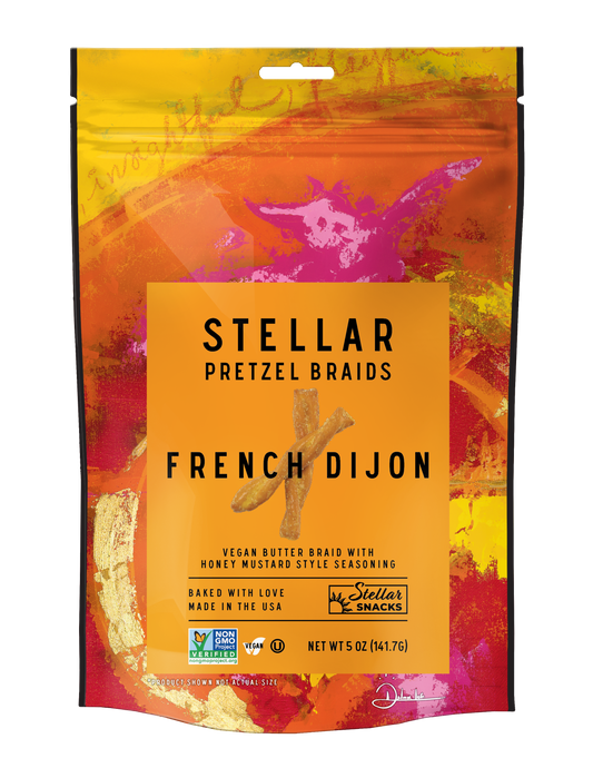 Stellar Snacks - Stellar Pretzel Braids- French Dijon- 5oz-Goodwynn's