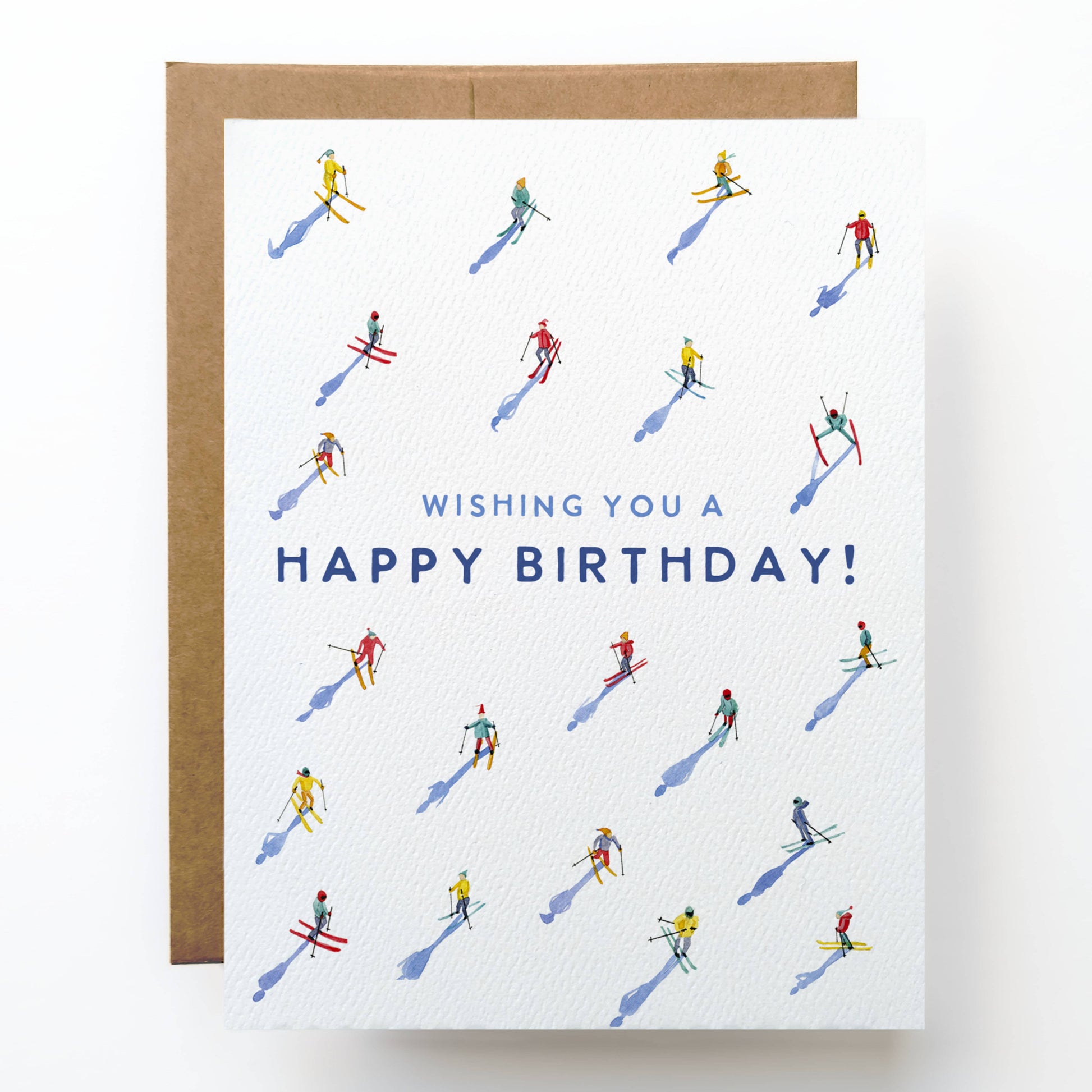 Watercolor Wednesday - Skiing Birthday Card | Winter Happy Birthday Card for Skier-Goodwynn'sGoodwynn's