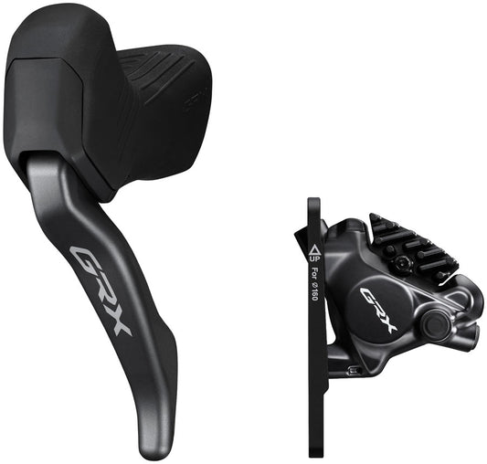 Shimano GRX BL-RX825 Brake Lever BR-RX820 Hydraulic Disc Brake Caliper - Left/Front Flat Mount Caliper BLK-Goodwynn's