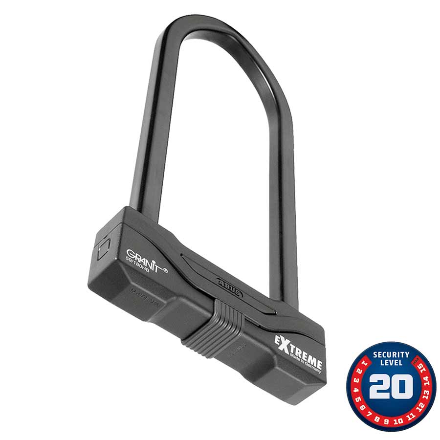 Abus Granit Extreme XPlus 59 U-Lock Key 16mm 11.1cm x 26.0cm 4.3" x 10.2" Black-Goodwynn'sGoodwynn's