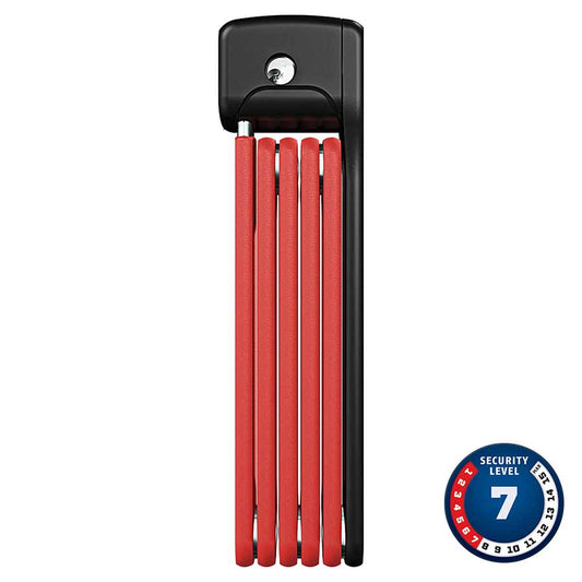 Abus Bordo Ugrip Lite 6055 Foldable lock with Key Lock 5mm x 85cm (5mm x 2.8) Red-Goodwynn's