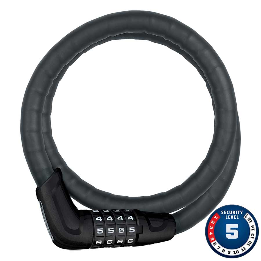 ABUS Combination Cable Lock Steel-O-Flex Tresor 6615C 85cm x 15mm With Mount BLK-Goodwynn'sGoodwynn's