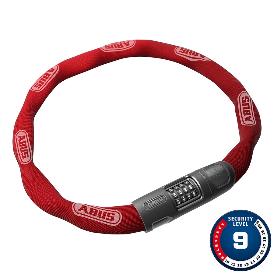 Abus 8808C Chain Lock Combination 8mm 85cm Red-Goodwynn'sGoodwynn's