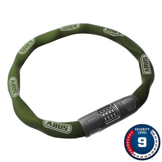 Abus 8808C Chain Lock - Combination 2.8 8mm Square Green-Goodwynn's