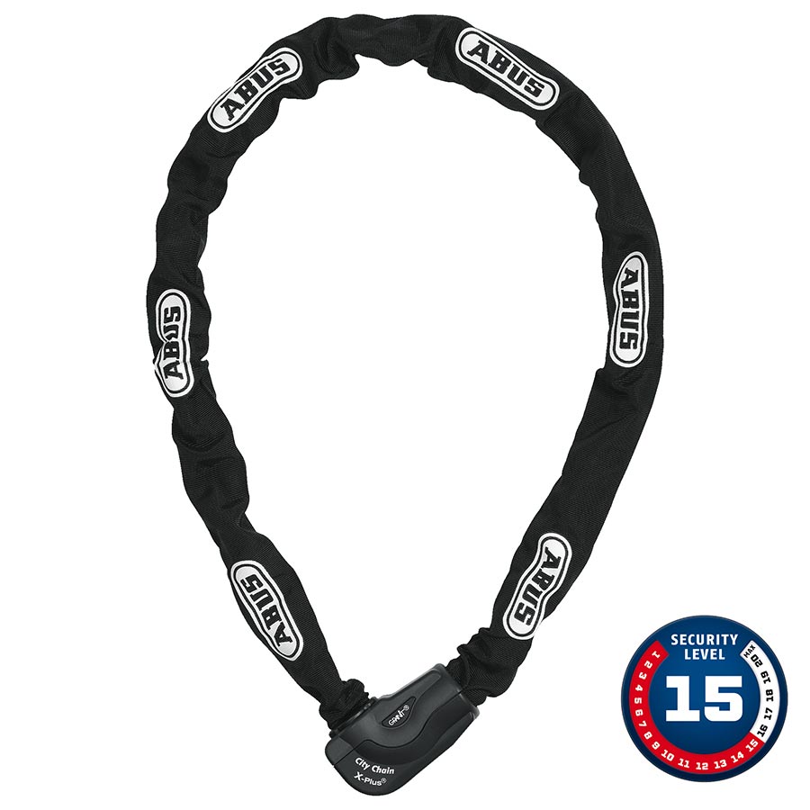 Abus Granit CityChain XPlus 1060K Chain Lock Key 10mm 140cm 4.6 Black-Goodwynn'sGoodwynn's