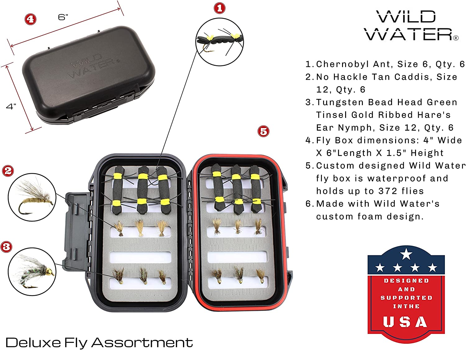 Wild Water Deluxe Fly Fishing Kit, 8 ft 5 wt 4 piece Rod-Goodwynn'sGoodwynn's
