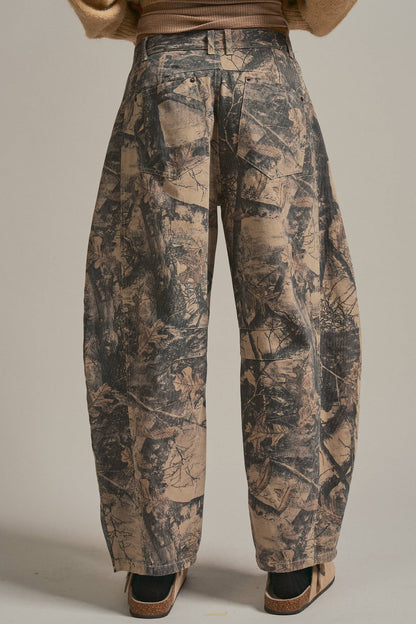 Urban Daizy - Camo Print Cotton Balloon Pants