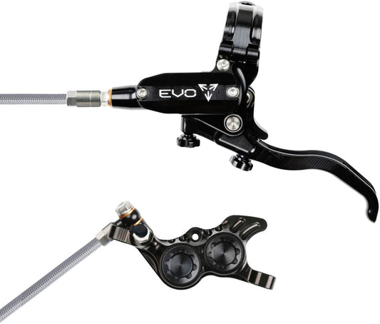 Hope EVO GR4 Disc Brake Lever Set - Left Hand Post Mount 4-Piston Braided Hydraulic Hose BLK-Goodwynn's