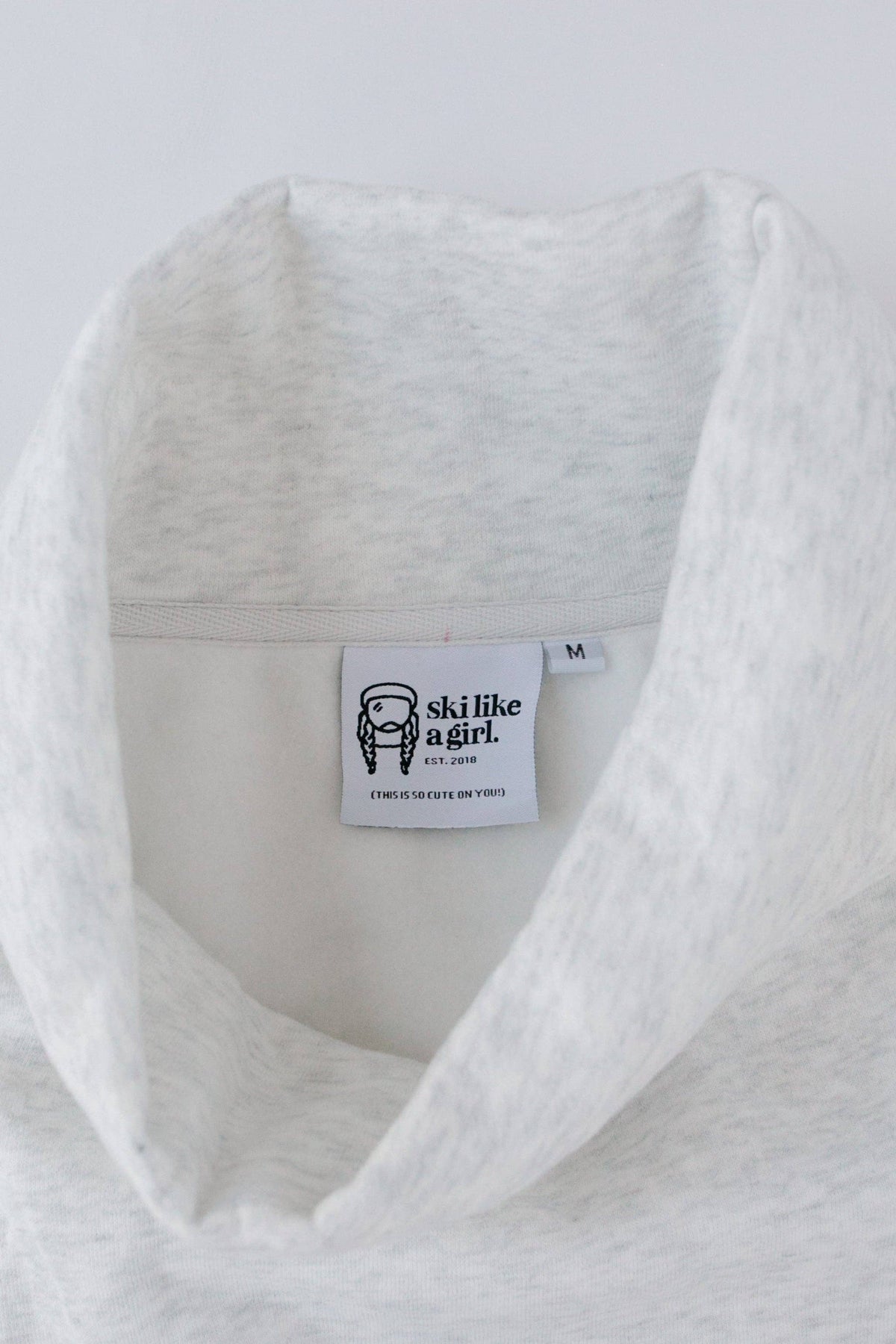 Ski Like a Girl - SKIING Mock Neck Fleece Sweater-Goodwynn'sGoodwynn's