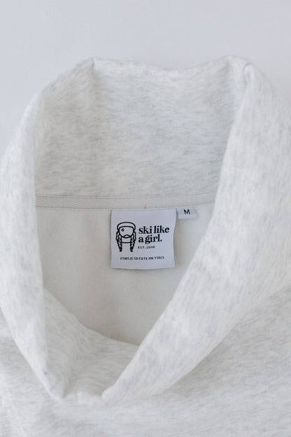 Ski Like a Girl - SKIING Mock Neck Fleece Sweater