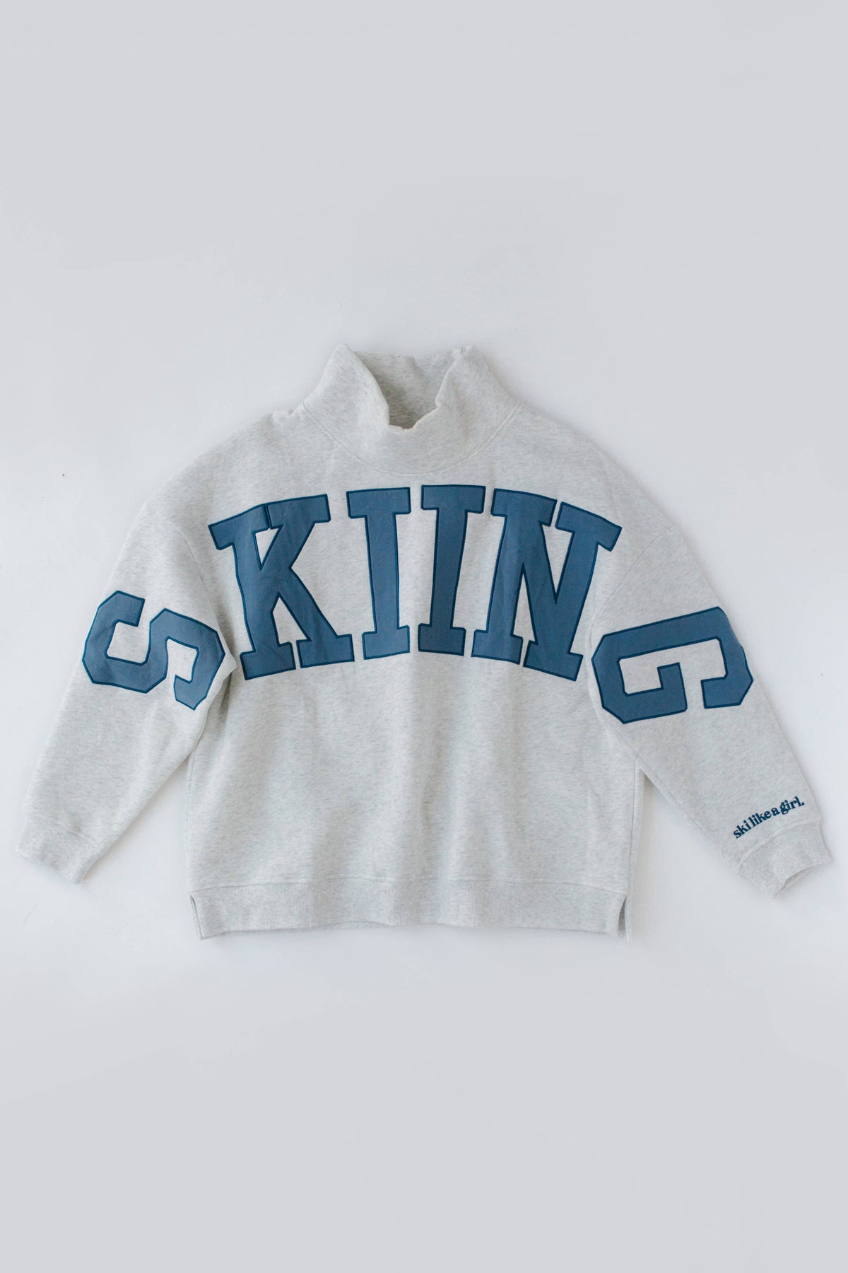 Ski Like a Girl - SKIING Mock Neck Fleece Sweater