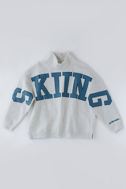 Ski Like a Girl - SKIING Mock Neck Fleece Sweater