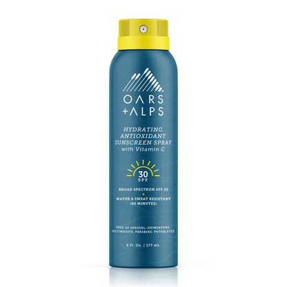 Oars + Alps - Hydrating Antioxidant SPF 30 Sunscreen Spray, Vit C