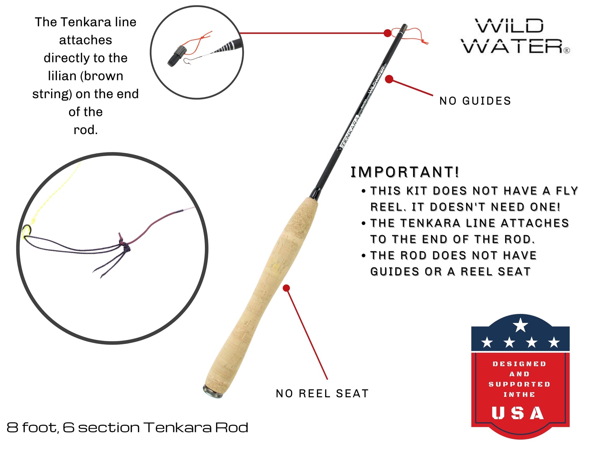 Wild Water Fly Fishing 8' Tenkara Rod-Goodwynn'sGoodwynn's