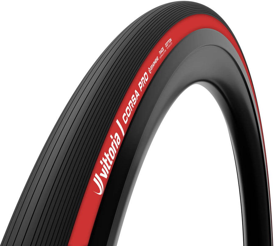 Vittoria Corsa Pro Tire - 700 x 28  Tubeless Folding BLK/Red 4C Race Graphene G2.0-Goodwynn'sGoodwynn's