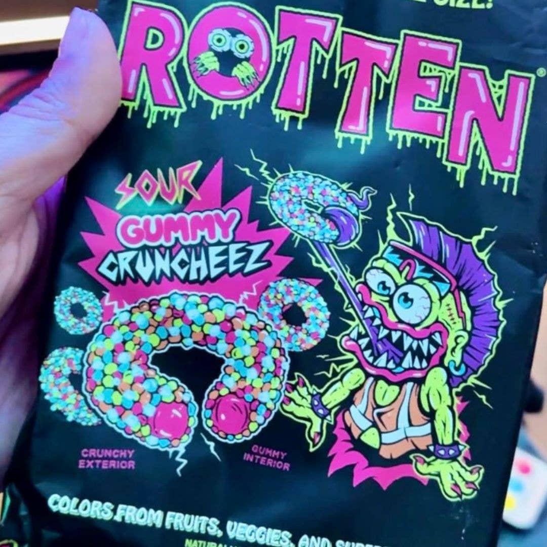 Rotten Candy - Sour Cruncheez Gummy Candy: GF, Prebiotics, Low Sugar
