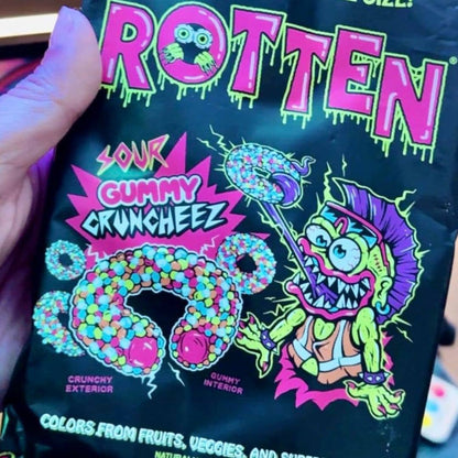 Rotten Candy - Sour Cruncheez Gummy Candy: GF, Prebiotics, Low Sugar