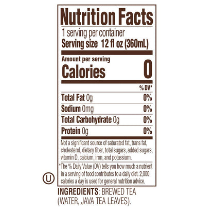 Crystal Geyser Water Company - Tejava Original Black Tea - 12oz 24 pack Glass Bottles