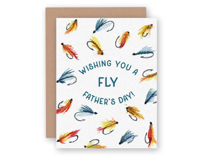 Watercolor Wednesday | Adventure Art & Stationery - Fly Fishing | Watercolor Father's Day Greeting Card