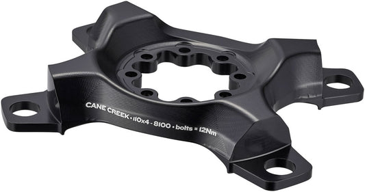 Cane Creek eeWings Chainring Spider - 4-Bolt 110 Asymmetric BCD 8-Bolt Mount Type For Shimano Ultegra 8100 BLK-Goodwynn's