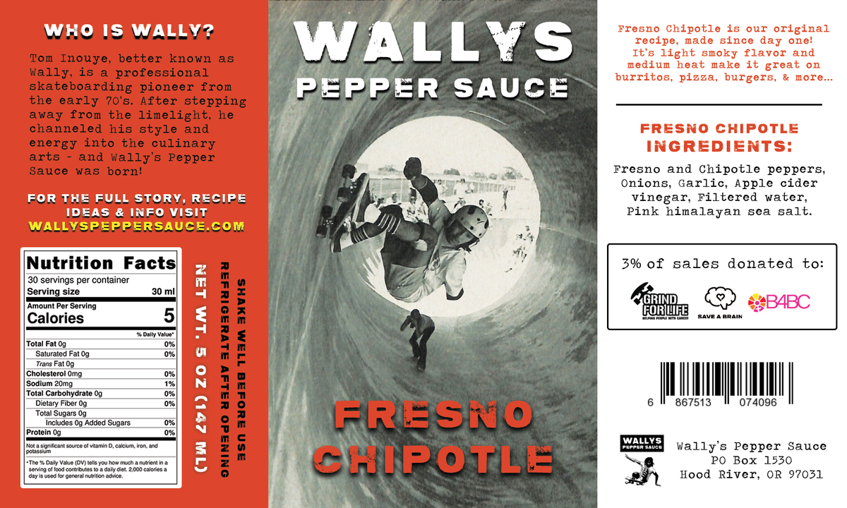 Wallys Pepper Sauce LLC - Fresno Chipotle - 5 oz Bottle-Goodwynn'sGoodwynn's