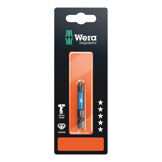 Wera 840/4 IMP DC Impaktor bits SB Hex-Plus 5.0 x 50mm-Goodwynn's