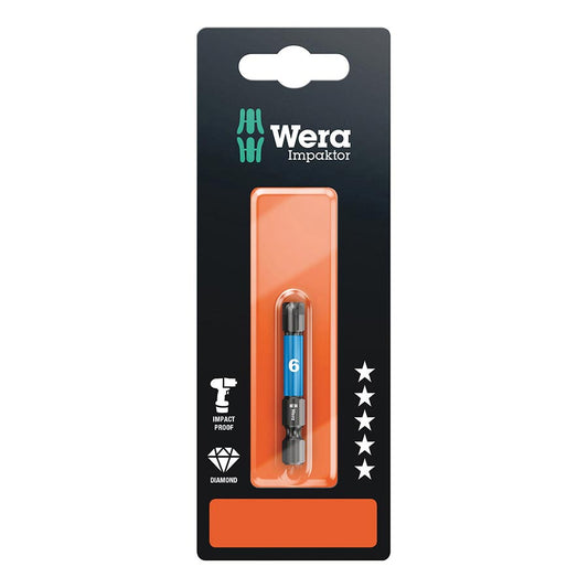 Wera 840/4 IMP DC Impaktor bits SB Hex-Plus 6.0 x 50mm-Goodwynn's