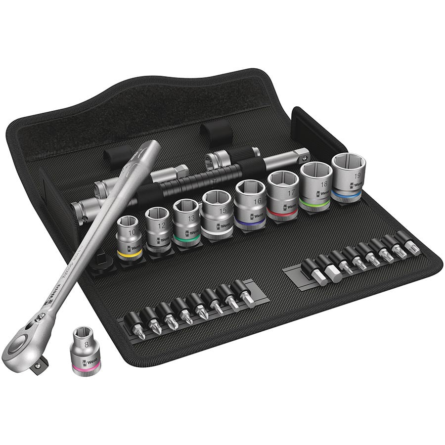 Wera 8100 SB 8 Zyklop Metal Ratchet Set - 3/8" Drive Metric Switch Lever-Goodwynn'sGoodwynn's