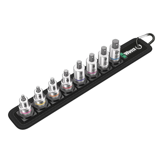 Wera Belt B 2 Zyklop In-Hex-Plus bit socket set holding function - 3/8" drive 8 pieces-Goodwynn's