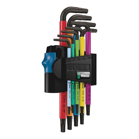 Wera 967/9 TX HF 1 L-Key Torx Wrench Set - 9 Piece with Holder Multicolor-Goodwynn's