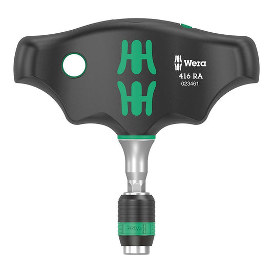 Wera 416 RA T-Handle Screwdriver - Ratchet Function Rapidaptor Quick-Release Chuck-Goodwynn's