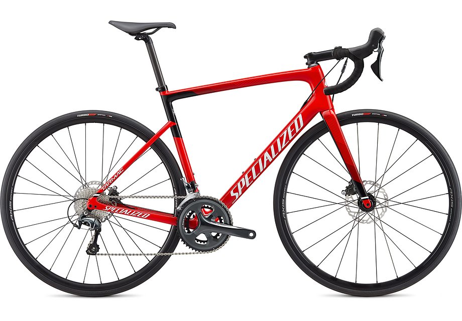 Specialized tarmac sl6 disc gloss flo red/metallic white silver/fine silver/tarmac black 56
