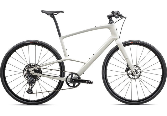 2023 Specialized sirrus 6.0 bike gloss dune white / 100% pearl fade / metallic obsidian /satin obsidian reflective s-Goodwynn's