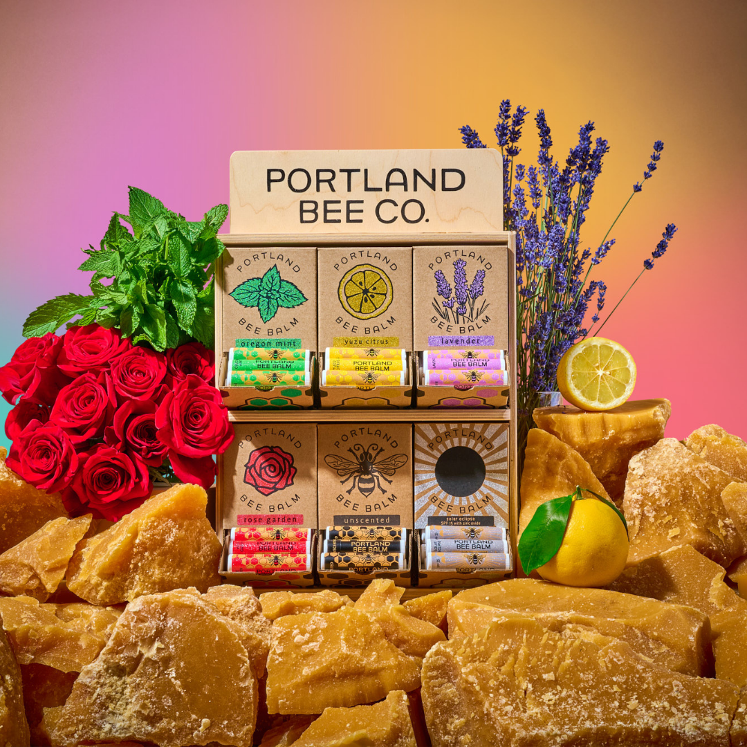 Portland Bee Balm - Wooden Beeswax Lip Balm Display – 144-Count Assortment-Goodwynn'sGoodwynn's