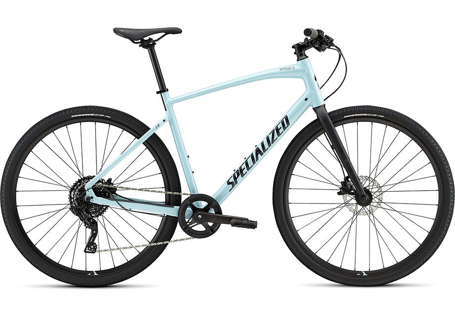 2022 Specialized sirrus x 2.0 bike gloss arctic blue / black / satin black reflective xs-Goodwynn'sGoodwynn's