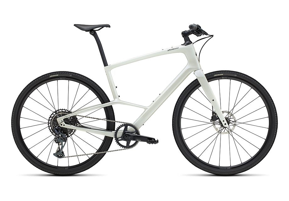 2025 Specialized sirrus x 6.0 bike gloss dune white / obsidian fade refletive s-Goodwynn'sGoodwynn's