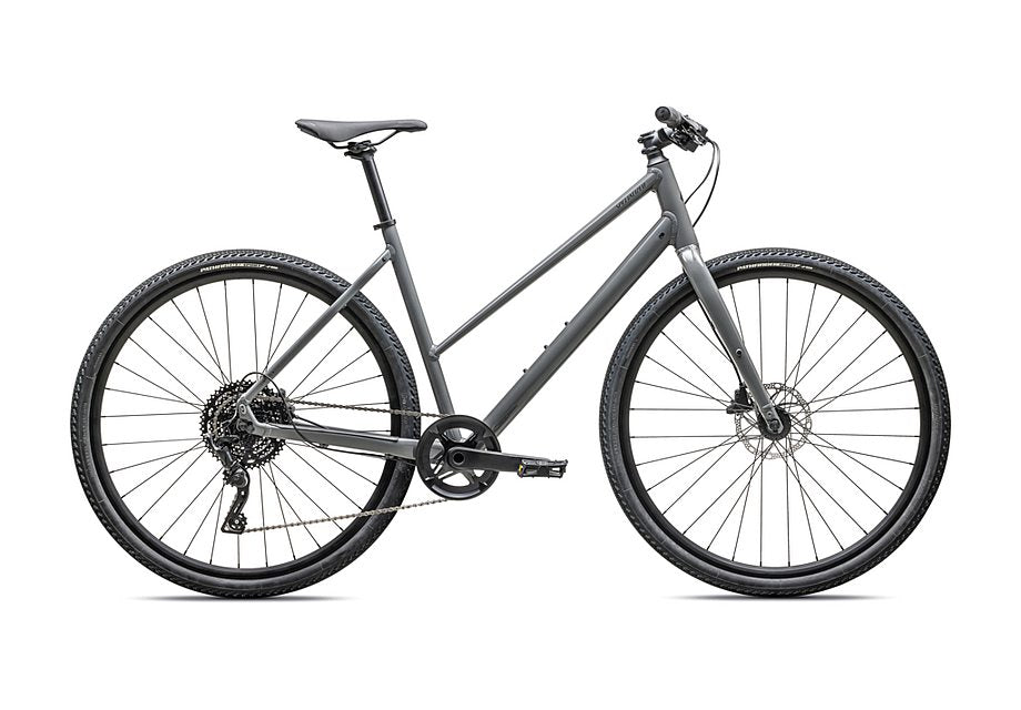 2025 Specialized sirrus x 3.0 st km bike gloss ashen grey / black liquid metal reflective xs