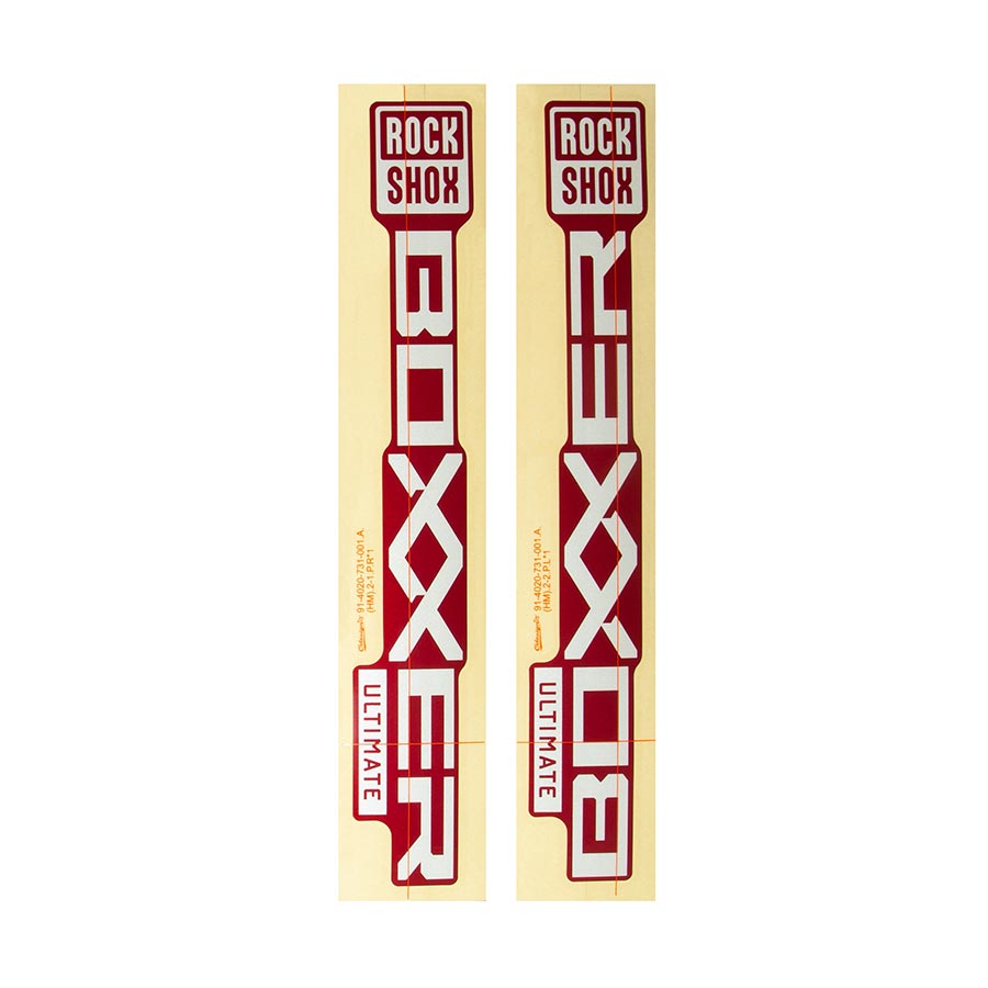 RockShox Decal Kit for BoXXer Ultimate D1 Silver for Boxxer Electric Red-Goodwynn'sGoodwynn's