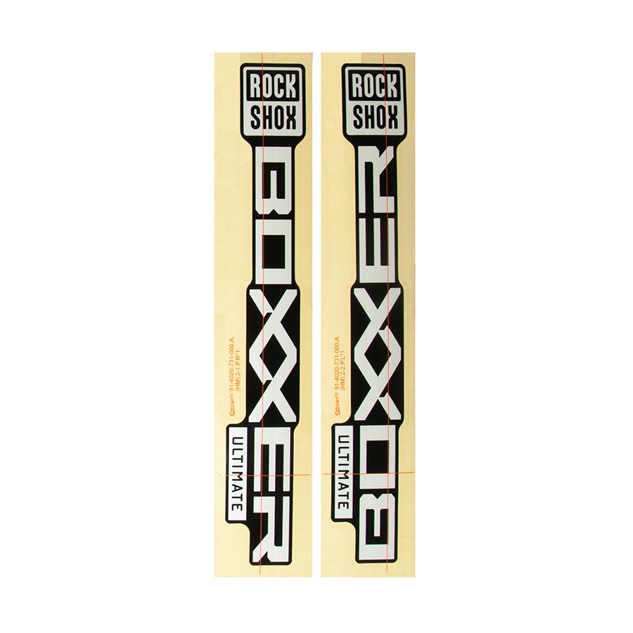 RockShox Decal Kit for BoXXer Ultimate D1 Silver for Gloss Black-Goodwynn'sGoodwynn's