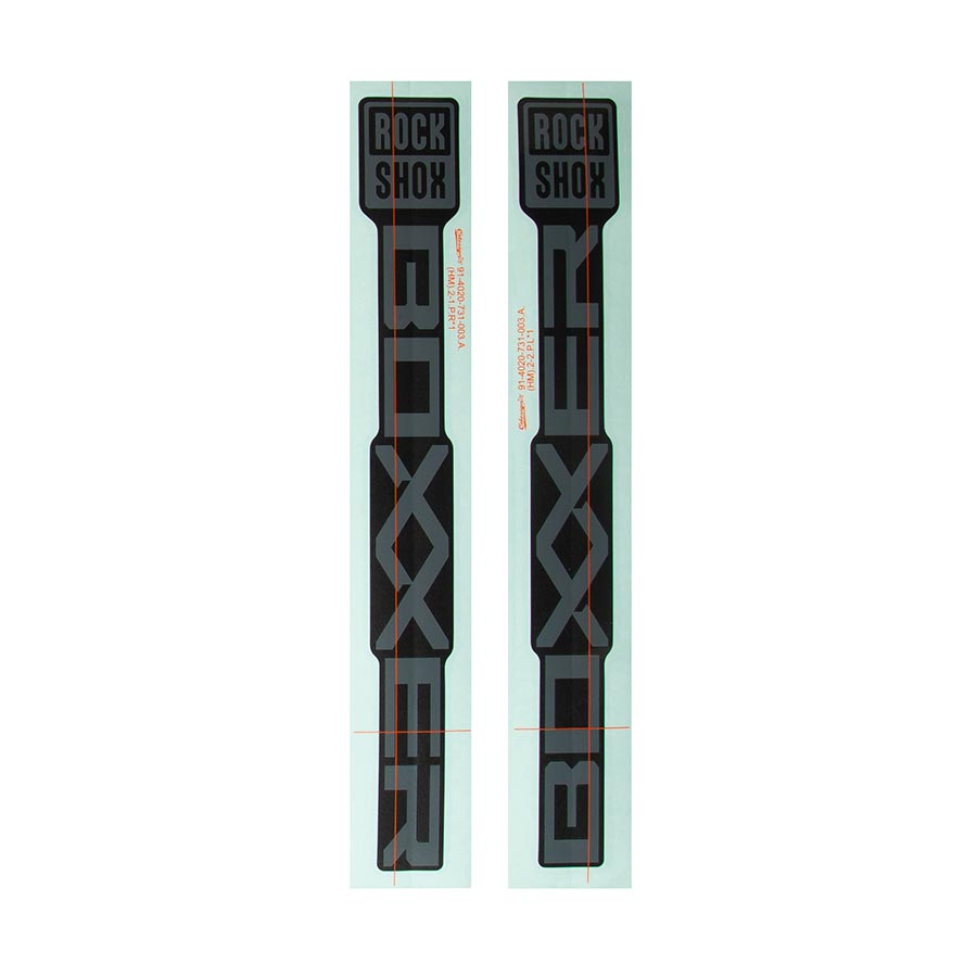 RockShox Decal Kit for BoXXer Base D1 Grey for Diffusion Black-Goodwynn'sGoodwynn's