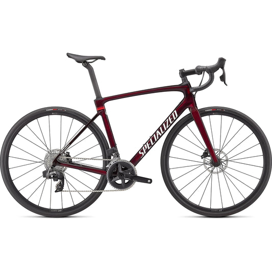 2023 Specialized roubaix comp bike gloss red tint carbon metallic white silver 44-Goodwynn's